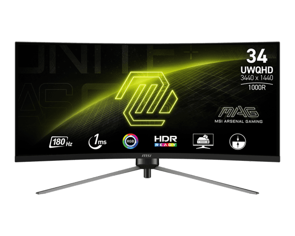 MSI 34" 180 Hz VA UWQHD Gaming Monitor 3440x1440 (UWQHD) MAG345CQR