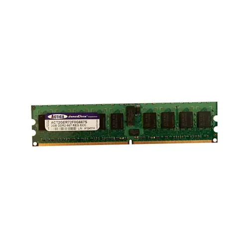 ACT2GER72F8G667S - Actica 2GB DDR2-667MHz PC2-5300 ECC Registered CL5 240-Pin DIMM 1.8V Dual Rank Memory Module
