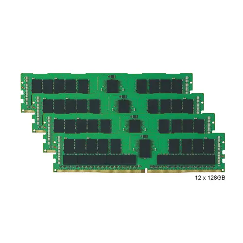 1AX75AV - HP 1.5TB Kit (12 x 128GB) DDR4-2666MHz PC4-21300 ECC Registered CL19 288-Pin LRDIMM 1.2V Octal Rank Memory