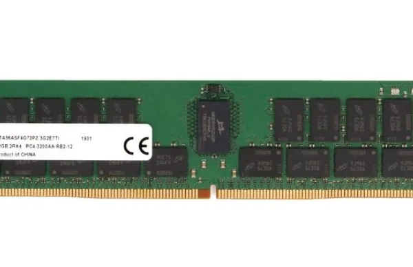 MTA9ASF2G72PZ-3G2B1R - Micron 16GB DDR4-3200MHz PC4-25600 ECC Registered CL22 288-Pin RDIMM 1.2V Single Rank Memory Module