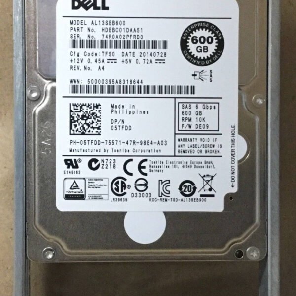 Dell G3MWJ  600GB 10K RPM SAS 12GBPS 512N SFF Hard Drive for Server | Refurbished