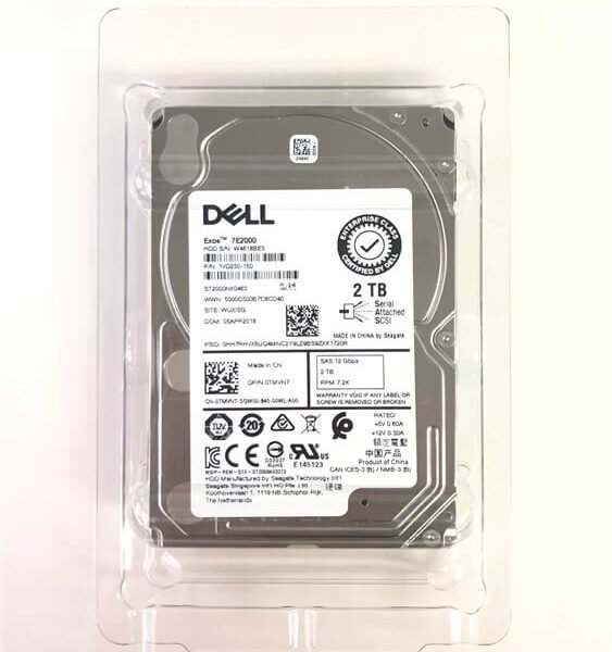 Dell XP99D 2TB 7.2K RPM SAS 12GBITS 128MB 512N LFF Hard Drive for Server | Refurbished
