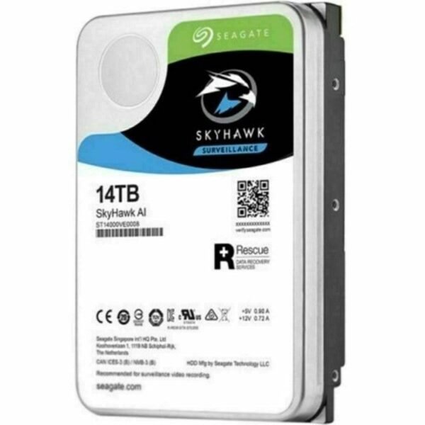 Seagate ST14000VE0008  Skyhawk Ai 14TB SATA-6GBPS 7.2K RPM 256MB Buffer Hard Drive | Refurbished