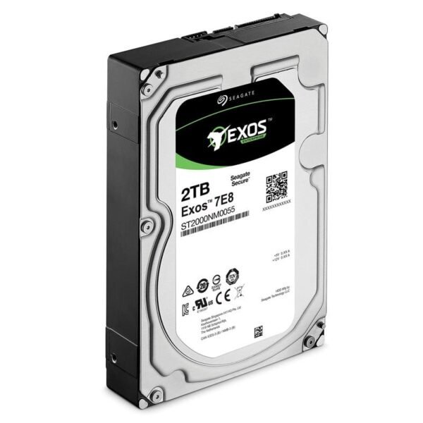 Seagate Exos 7E10 ST2000NM004B 2TB 4Kn SAS 6GB/s, 7.200 RPM, 256MB Cache and 2M MTBF for Enterprise Internal Hard Drive | Refurbished