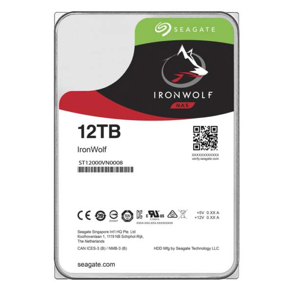 Seagate ST12000VN0008 Ironwolf 12TB 7.2K RPM SATA-6GBPS 256 MB Buffer 3.5 inch Internal Hard Disk Drive. Refurbished