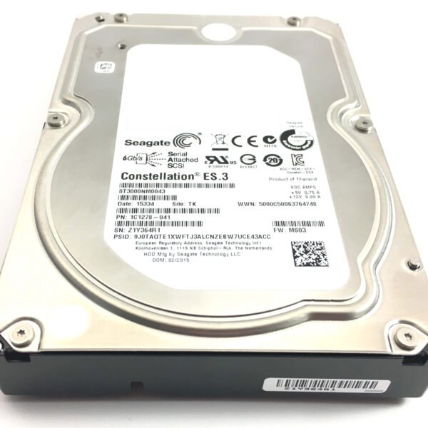 Seagate ST3000NM0043 3TB 7.2K RPM SAS 6GBPS 128MB Drive Drive | Refurbished